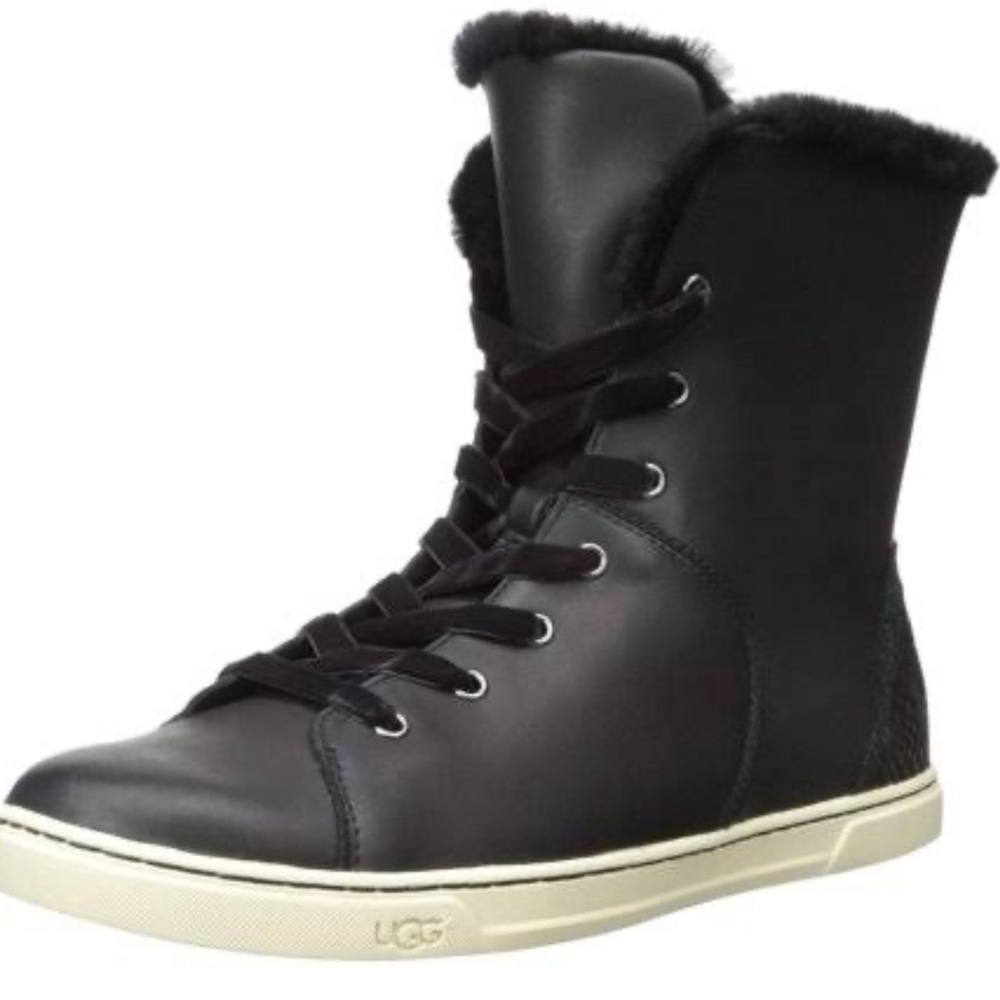 ** UGGS Australian The Croft Black Furry Boots